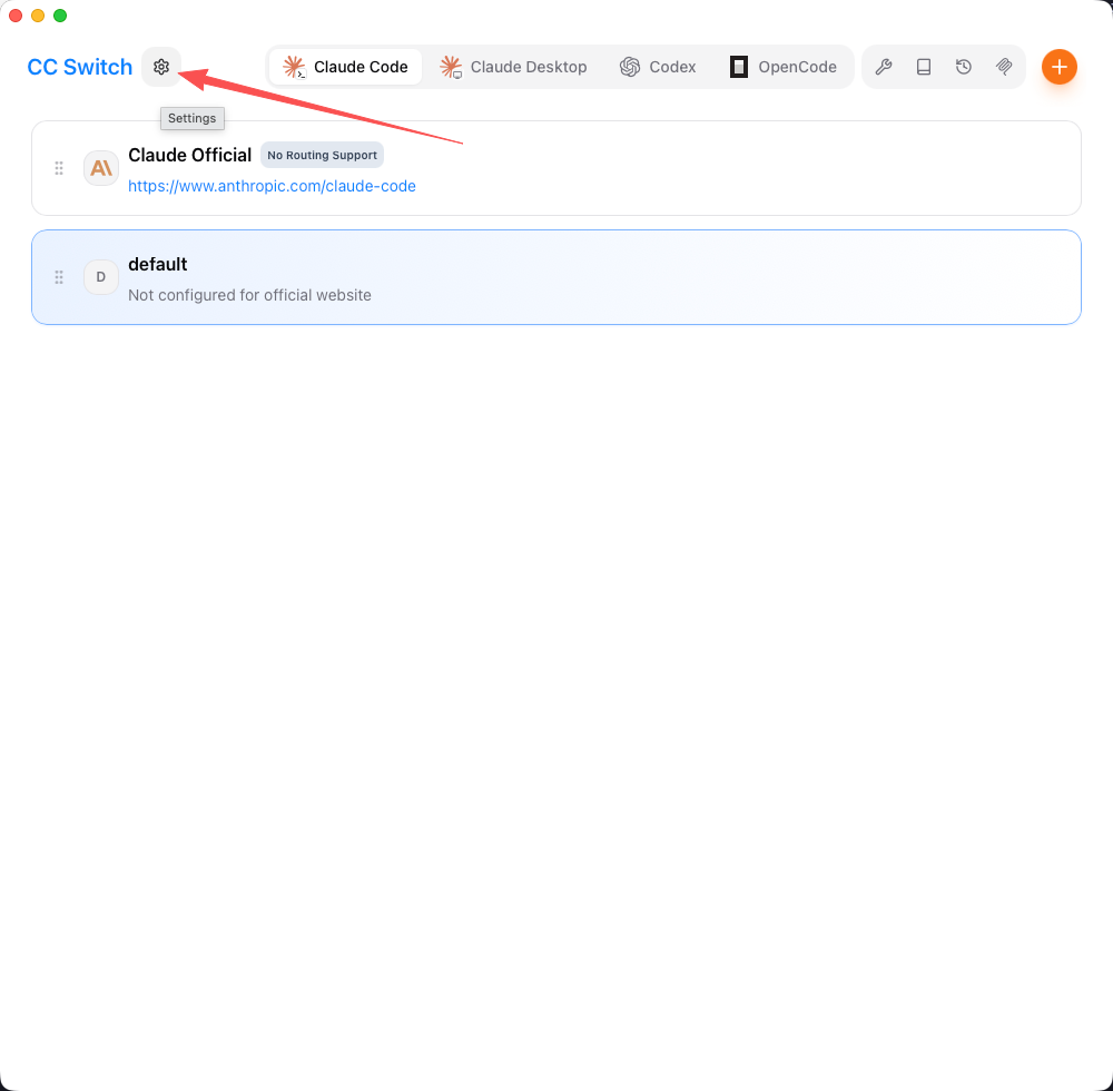 CC Switch SQL import step 1